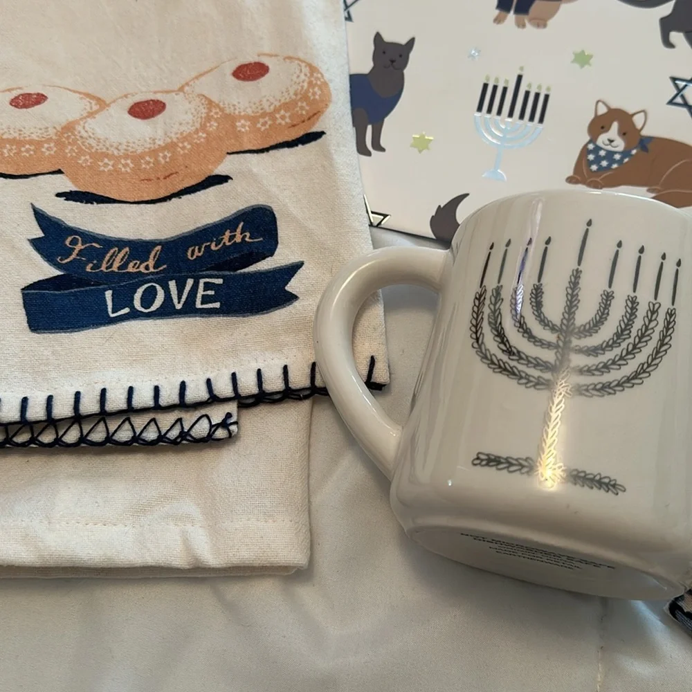 Happy Hanukkah hand towel